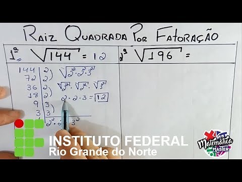 RAIZ QUADRADA POR FATORAÇÃO - BEM FACÍL e SIMPLES. PROF. MICAMÁTICA