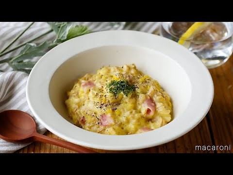 【コーンクリームリゾット】オートミールで作る！濃厚な味わいで満足感抜群♪