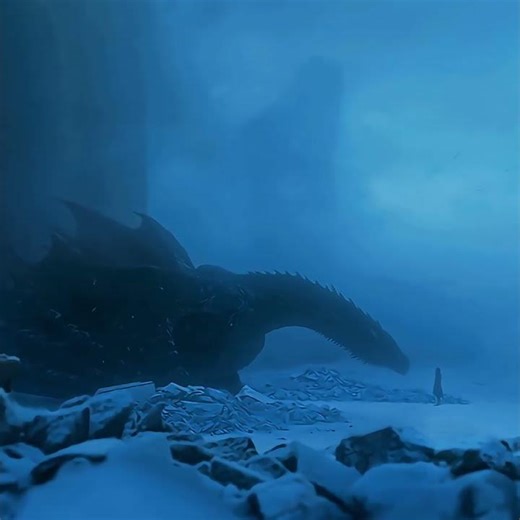 Big Dragon in Snow🥶🔥🐉JonSnow@shorts @houseofthedragon@game
