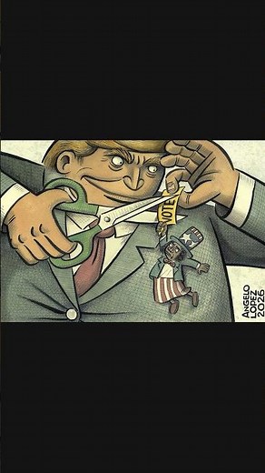 Cartoon on Trump & Voter Suppression - March 19, 2026