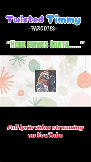 Here’s another snippet of my latest parody that was released last month before Christmas. #TwistedTimmy #Parodies #Christmas #HereComesSantaClaus #LyricVideo