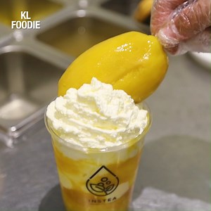 117K views · 890 reactions | Instea drops NEW Refreshing Mango Pop drinks that are topped with a whole Mango Popsicle 省 Buy 1 & get 50% OFF on 2nd beverage below RM13.90 from 31 Aug - 1 Sep 21 | KL Foodie | Facebook