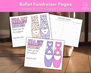 Printable Ballet Fundraiser Forms, Ballet Shoes Fundraiser, Dance Fundraiser - Etsy Canada