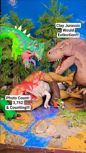 Jurassic World Rebirth Stop Motion - Jurassic Park T.Rex vs. Zombie D-Rex Plague of Madness #shorts
