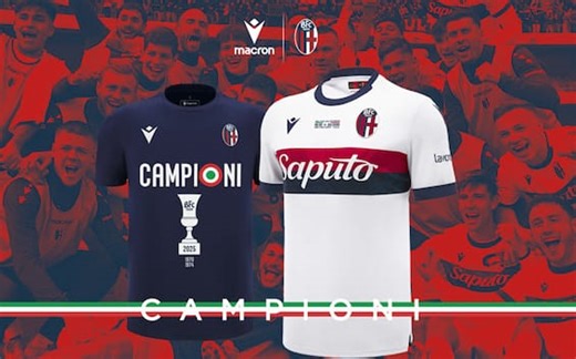 Coppa Italia, il Bologna festeggia con una maglia speciale “Campioni”