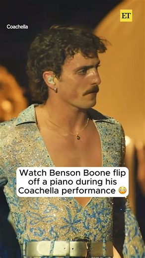 Benson Boone flipped out during his debut Coachella performance, where he performed a cover of "Bohemian Rhapsody" with Queen's very own Brian May. 👏 #coachella | Entertainment Tonight