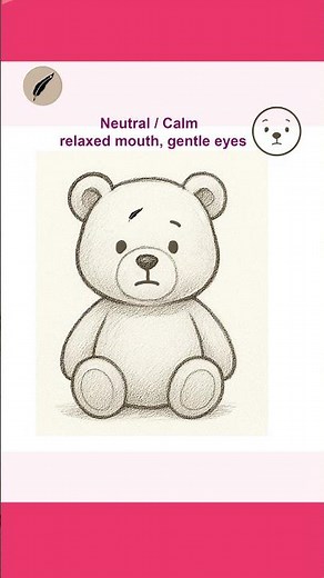 How to Draw Relaxed, Calm and Neutral Emotions for Kids Easy Face Expressions Drawing #lidoartworks