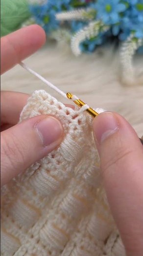 Cream Crochet Baby Blanket – Step by Step Tutorial (Easy & Elegant Pattern) #crochet #knitting
