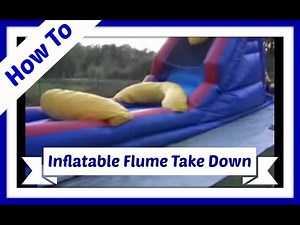 How to take down an inflatable Flume water slide