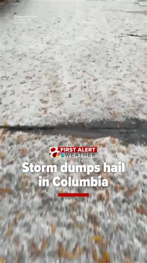 KOMU 8 News on Instagram: "A storm dumped hail on Columbia Monday afternoon, sending some streets swimming with hailstones. Share your photos, videos and doorbell camera footage of the storm with us at the link in our bio or at KOMU.com/WeatherPics."