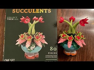 Let’s Build Block Tech Succulents | Hen & Chick LEGO compatible building blocks set