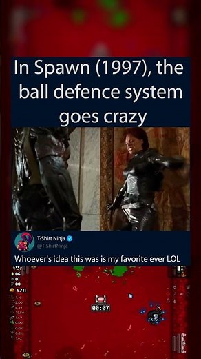 In Spawn (1997), the ball defence system