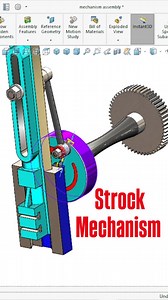 How to adjust the stroke on the slotting machine in solidworks ! Strock mechanism ! Solidworks assembly #solidworkstips #solidworks #cad #solidworksassembly #followformore #malviyacad #malviyacadsolution | Malviya CAD Solution