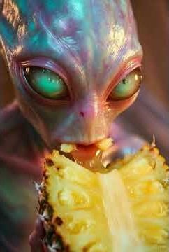 Alien Tries Pineapple for the First Time 🍍 | Juicy Tropical ASMR Reactions