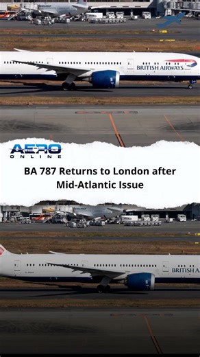 BA 787 Returns to London after Mid-Atlantic Issue #automobile #airplane