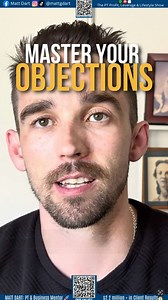 Most Personal Trainers freeze when they hear an objection. What you want to do is follow this 4 step process! -Acknowledge -Isolate -Education -Overcome Follow @mattgdart for more value and tips! | Matt Dart - Coach