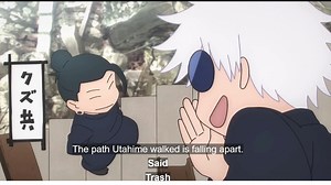 Jujutsu Kai Sen 2 season. Clips only. "Jujutsu Kaisen" blends Japanese folklore, Shinto-Buddhist beliefs, and psychological themes to create a rich narrative. The series draws on traditional exorcism practices, with cursed techniques and motifs like hands and fingers symbolizing control and power. Characters, such as Mahito, personify existential fears, while their cursed energy reflects their inner psychological struggles. The show portrays good and evil through a nuanced lens, presenting curse