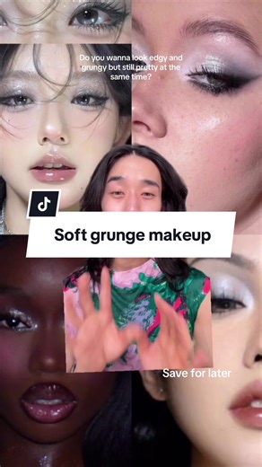 Soft grunge makeup tutorial. This one is for the cool girls that wanna still look cute! Perfect for a night out! @DanessaMyricksBeauty base and skin tint 4.5 @TIRTIR Inc. blush peach mingle @Valentino.Beauty black eyeliner @Kaleidos Makeup eyeshadow palette @Huda Beauty pink corrector and loose powder @M.A.C Cosmetics Store studio radiance concealer and highlighter in lightscapade @Hourglass Cosmetics airbrushed pressed powder @Rom&nd US nutty vague lip gloss #makeuptutorial #softgrunge