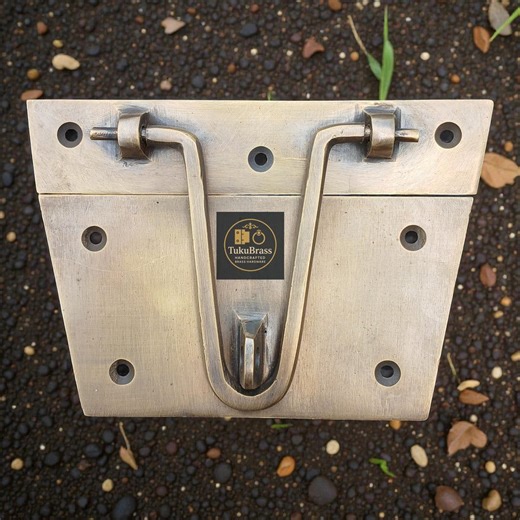 5.03" Vintage Square Brass Gate Latch Hook, Antique Solid Brass Door Lock for Gate, Slot Style Q.051 - Etsy