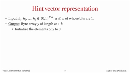 V3d: Dilithium signature scheme (full scheme) (Kyber and Dilithium short course)