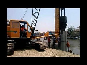 Sheet Pile Driving on Riverside