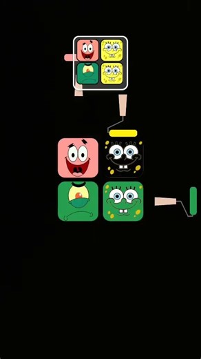 Coloring SpongeBob characters.