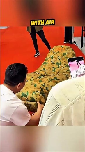 This Boy’s Genius Inflatable Sofa Trick😦 #shorts