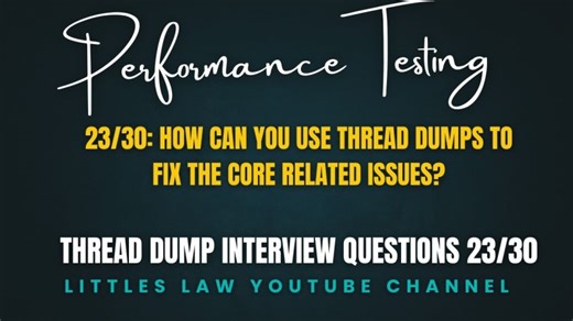 23/30: How Thread Dumps helps us to analyse and fix Core related issues #threaddumpinterviewquestion | Vasanth Shanmugam