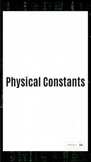 23 Most Important Physics Constants You Should Know ⚛️ | #shorts #education #physics #science