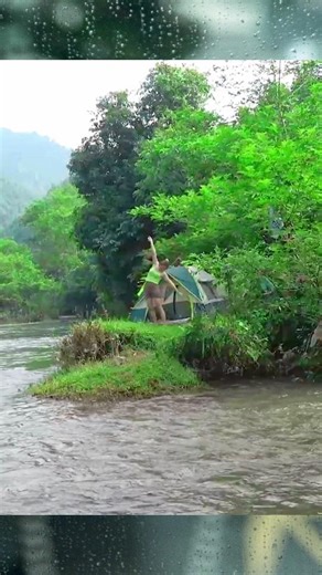 Beautiful girl bathing in the river #survival #outdoors #bushcraft #camping