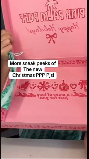 HUGE sneak peek of the PPP CHRISTMAS PJS!! #fypviralシ #christmas #pinkpalmpuffpajamas