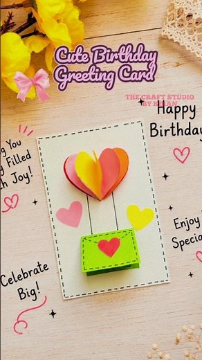 Turn Paper into Magic ✨ Handmade Birthday Card DIY 💌 #Shorts