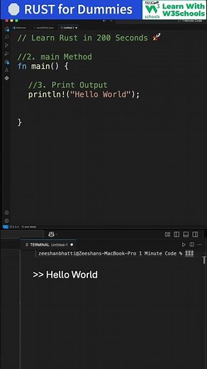 Learn RUST Fast in 2025! How main method works in RUST #rust #rustprogramming #coding