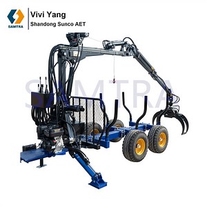 [Hot Item] Forest Log Loading Trailer, Log Trailer Crane Engineu