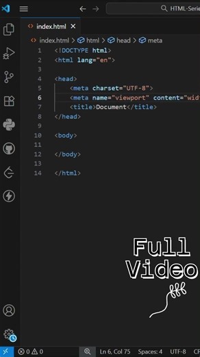 HTML Boiler Plate Code | HTML CSS | #shorts #ytshorts #viral