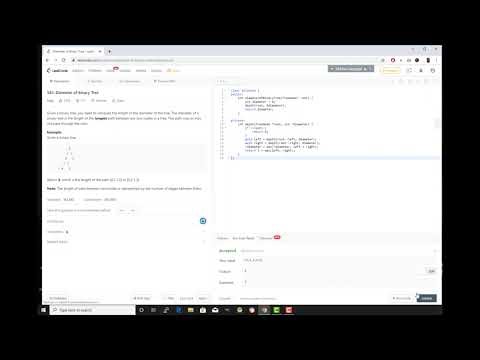 LeetCode Problem #543 Diameter of Binary Tree