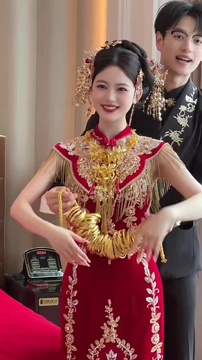 中式婚礼妆容💫❣️ #chinese #beautiful #makeup #wedding #flypシ | Wedding Makeup