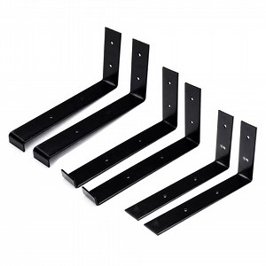 [Hot Item] Shelf Brackets DIY Black Angle Support Heavy Duty Railing Stair Handrail Wall Mounted Metal Floating Shelf Adjustable Brackets