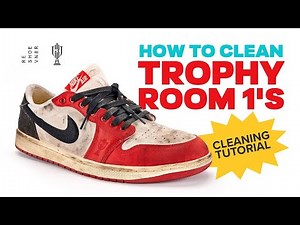 How To Clean Delicate Material Shoes | Air Jordan 1 Trophy Room