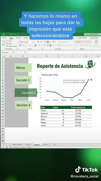 Y sin macros 👍🏻 Menú Dinámico en #excel 🤩 #aprendeentiktok #fyp #fypシ #exceltips #exceltrucos #trucos #trucosrapidos #microsoft #tuto #tutorial #aprenderexcel #menu #interactivo