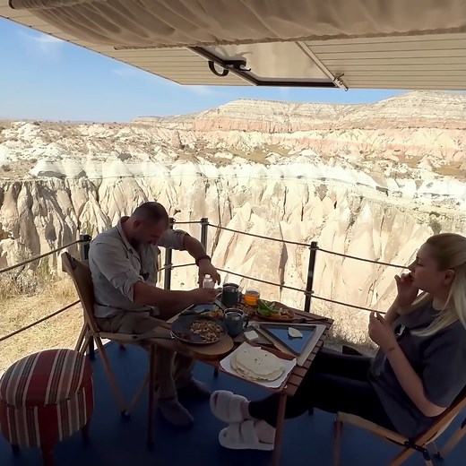 Camping on the Edge of the Cliff in the World's Most Beautiful Valley! 🌄🏕️ #AdventureTime #CliffCamping #NatureLovers #BreathtakingViews | Mountains Camping