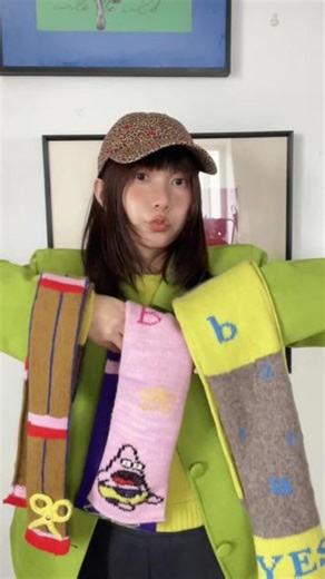 超可爱的童趣围巾🧣#织围巾 #织女 #手工 #冬日围巾 #针织