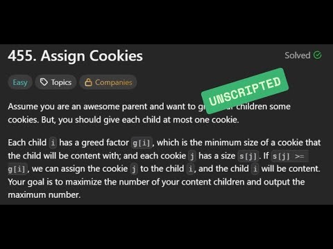 [Unscripted] LC455 - Assign Cookies | 27/10/2025