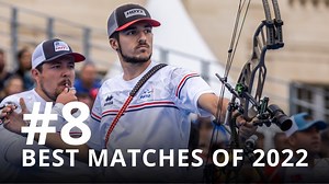 Nothing like taking the gold in home soil 🇫🇷🥇 We’re counting down the top 10 matches of 2022. 🏹 #ArcheryWorldCup | Hyundai Archery World Cup
