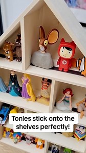The perfect Tonie DIY storage hack ✅ All you need is a house shaped shelf, some metal tape and your Tonies! 😍 How do you store your Tonies? 😎 #Toniebox #tonies #storage #storagetips #diyideas | tonies