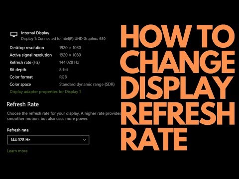 How to Change Display Refresh Rate On Windows 10 Laptop/PC | Modify Monitor Refresh Rate-60hz/144hz