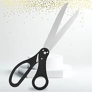 25 Inch Grand Opening Scissors Black – Heavy Duty Scisors Giant Ribbon Cutting Scissors for Inauguration Ceremonies & Special Events 25'' Black Giant Scisors for Ribbon Cutting Ceremony