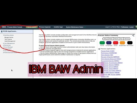 IBM BPM Admin in IBM BAW | Process Admin Console | IBM BAW ‪@GCPWorldWideTraining‬