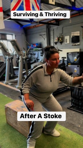 8 years after surviving a devastating life changing stoke, Robyn today conquered her first un aided squat, so proud of her 👏iG #survivingtothriving #strokesurvivors | Ian Glass