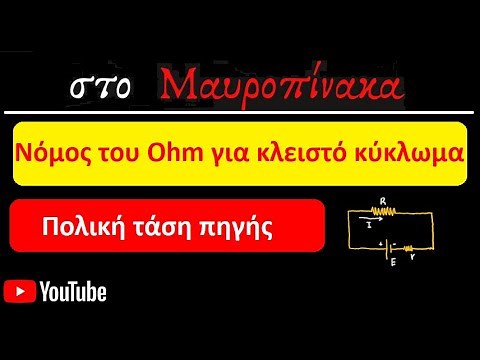 Νόμος του Ohm για κλειστό κύκλωμα - Πολική τάση πηγής